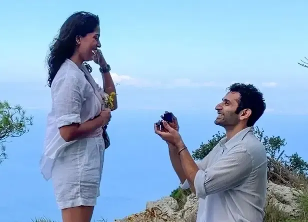 Ayushmaan Sethi engaged to Samiksha Shetty in dreamy Capri proposal