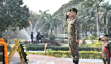 आर्मी डे 2026: तेजपुर में गजराज कोर के जीओसी ने शहीदों को पुष्पचक्र अर्पित कर दी श्रद्धांजलि