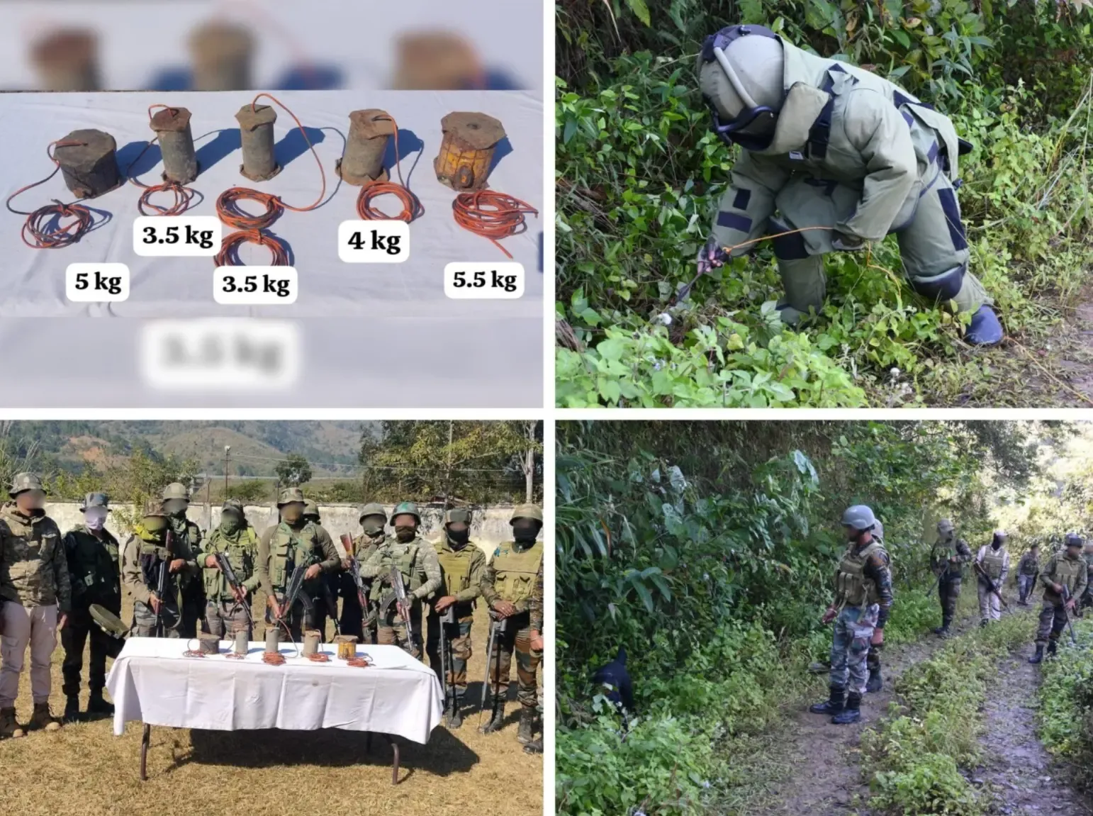Joint Operation by Army and Manipur Police Seizes Five IEDs Weighing 21.5 kg