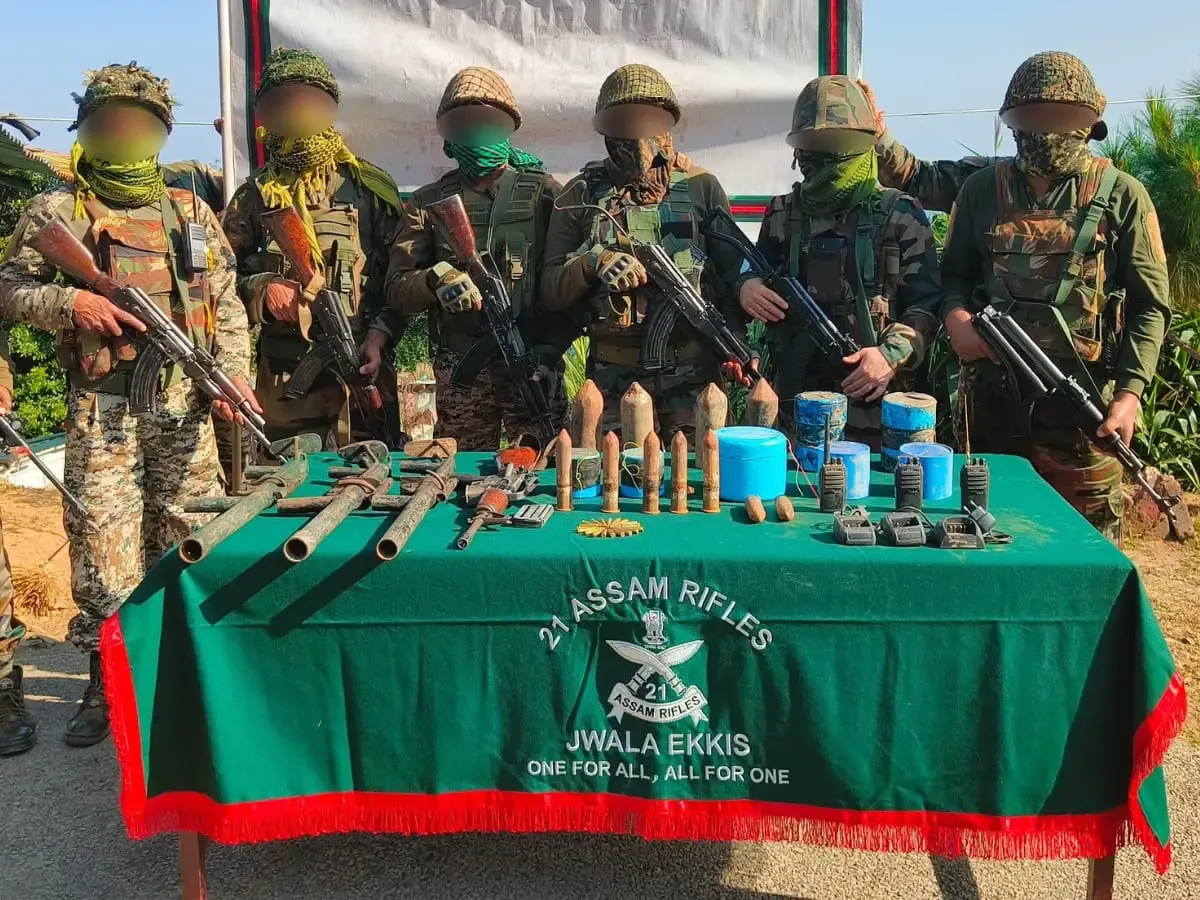 Army and Security Forces Seize 42 Weapons and Ammunition Across 5 Districts in Manipur