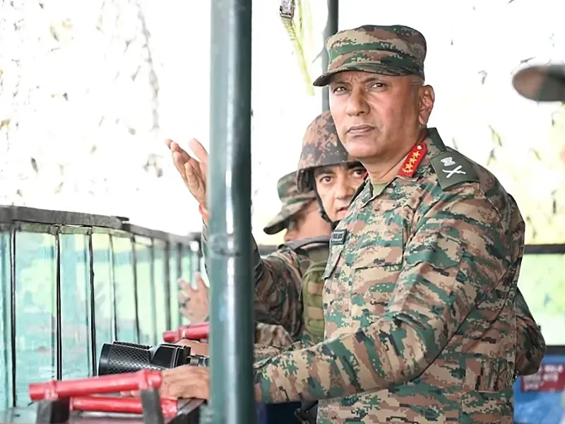 Northern Command chief Lt Gen Pratik Sharma reviews LoC security in Rajouri