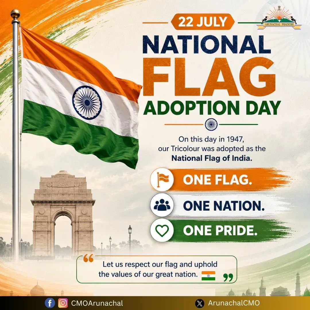 Arunachal CMO Marks National Flag Adoption Day