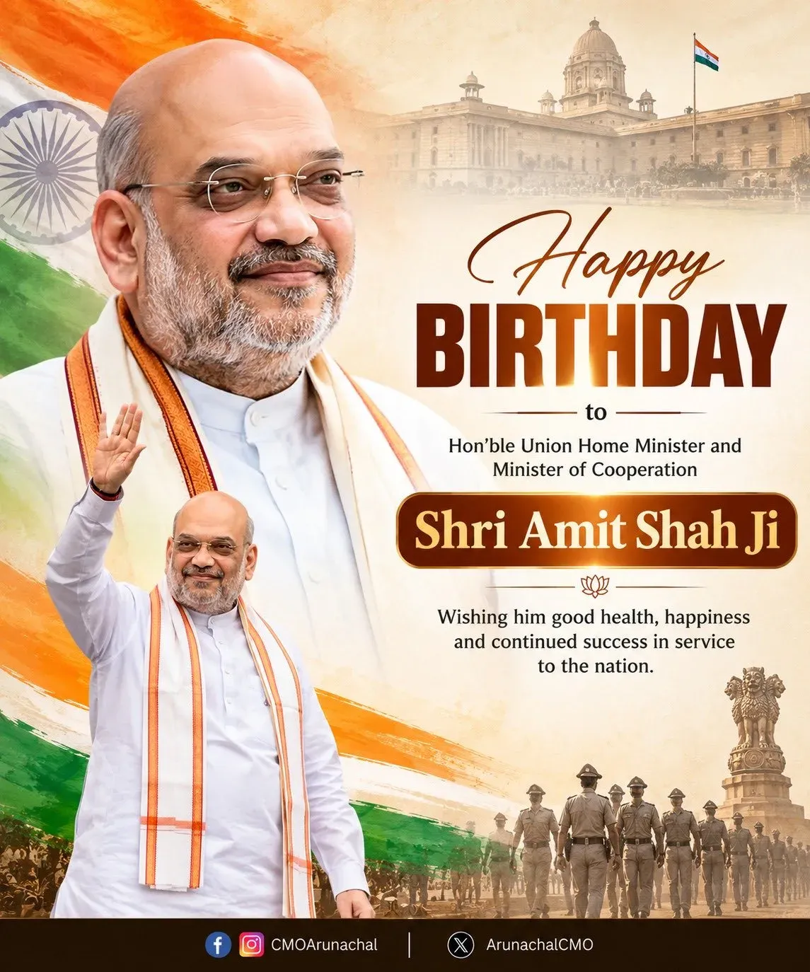 Arunachal CMO Wishes Amit Shah on Birthday