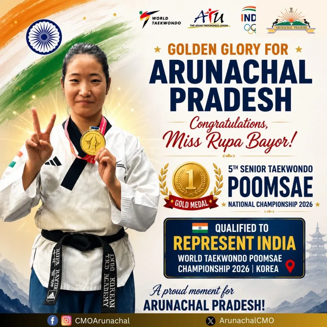 Arunachal's Rupa Bayor wins gold, to represent India in Korea