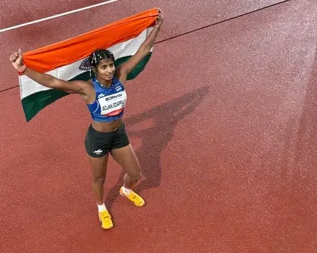एशियन गेम्स 2026: एंसी सोजन ने लॉन्ग जंप में जीता सिल्वर, महज 2 सेंटीमीटर से चूका गोल्ड