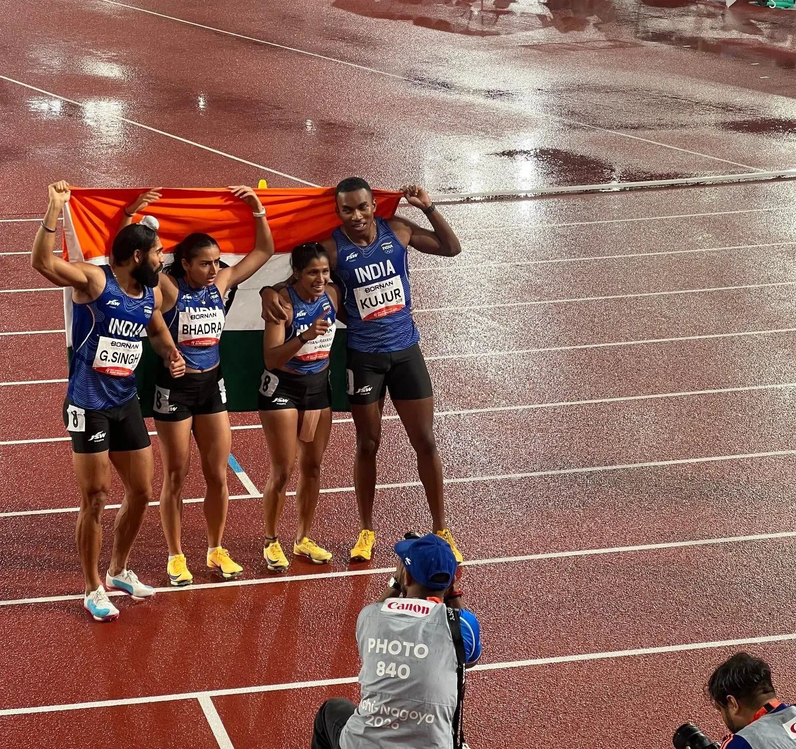 India win mixed 4x100m relay bronze, set national record at Asian Games 2026