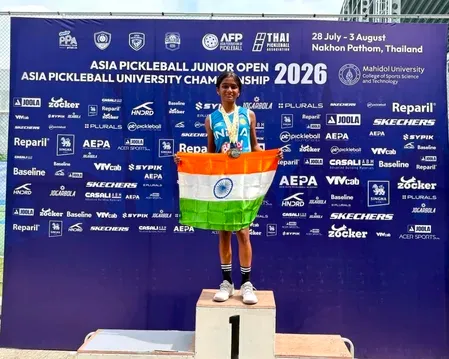एशियन जूनियर चैंपियनशिप 2026: भारत ने पिकलबॉल में जीते 3 मेडल, स्तुति-अंजलि को गोल्ड