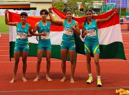 एशियन अंडर-20 एथलेटिक्स: महिला 4x400 रिले ने तोड़ा मीट रिकॉर्ड, भारत 10 गोल्ड के साथ दूसरे स्थान पर