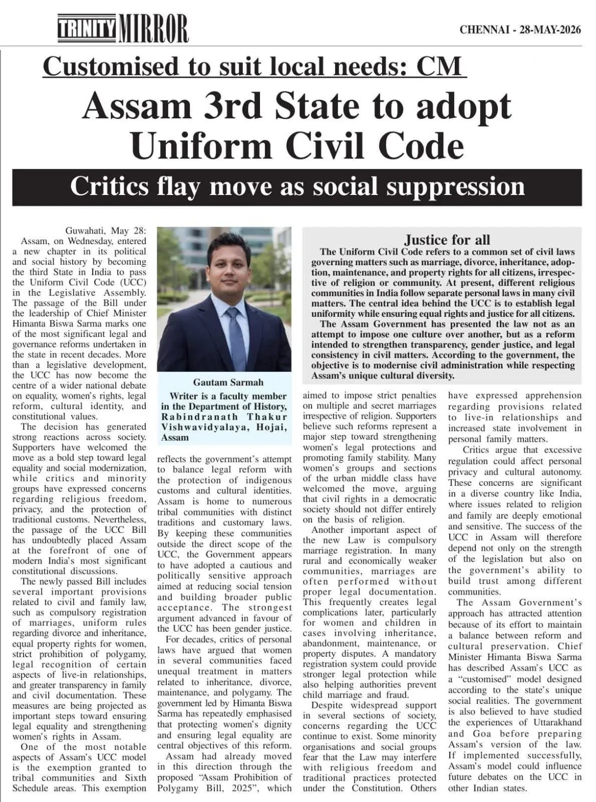 Assam becomes 3rd state to adopt UCC