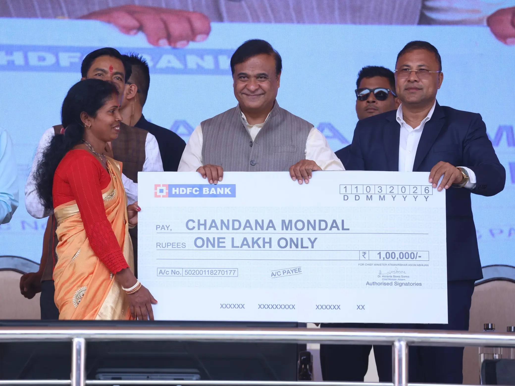 Assam's Chief Minister Launches CMAAA 1.0 Cheque Distribution, Youth Hail Government Support