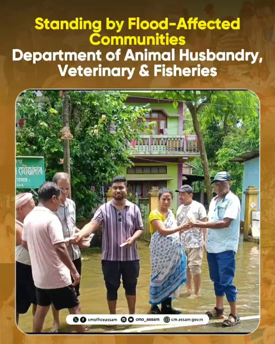 Assam CM Himanta Directs Vet Relief for Flood-Hit Livestock
