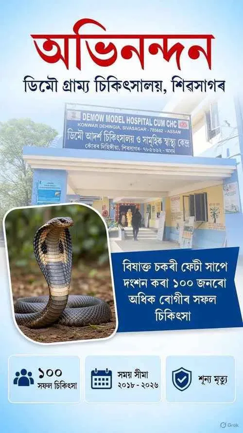 Assam CM Himanta hails Demow CHC's zero-death cobra bite record