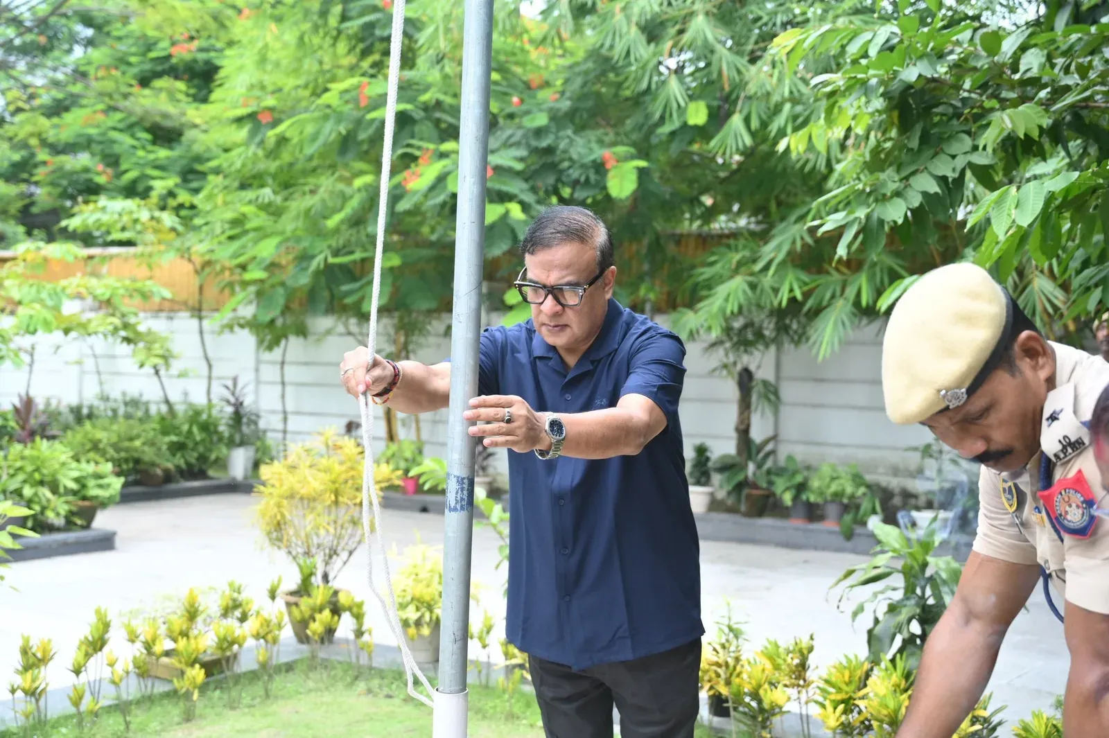 Assam CM Himanta hoists Tricolour for Har Ghar Tiranga