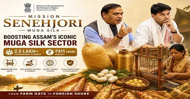 Assam CMO spotlights Mission Senehjori to globalise Muga silk
