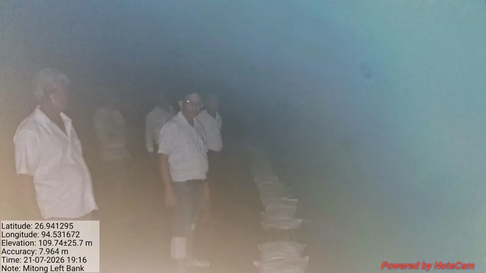 Assam Engineers Work Through Night on Mitong River Flood Defence
