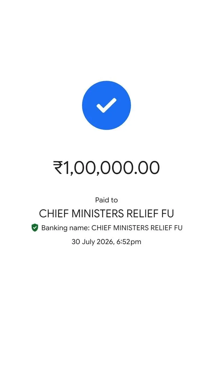 Assam MLA Rupali Langthasa Contributes to CM Relief Fund