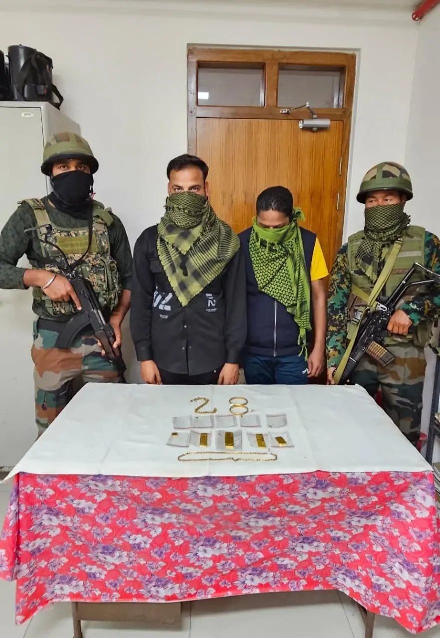 Assam Rifles Capture Gold Valued at ₹1.02 Crore, Two Arrested