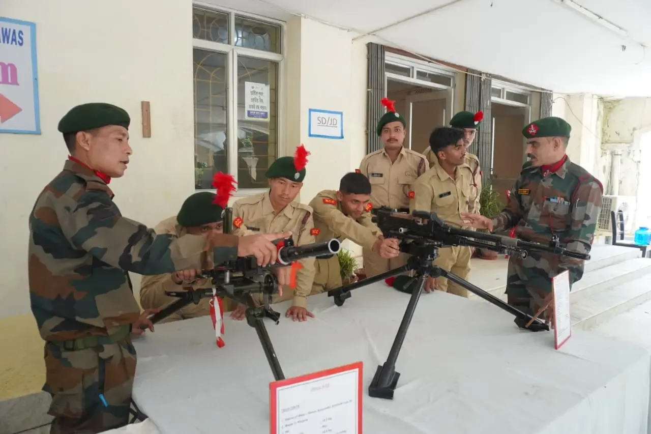 Assam Rifles displays weapons, gear for NCC cadets in Agartala