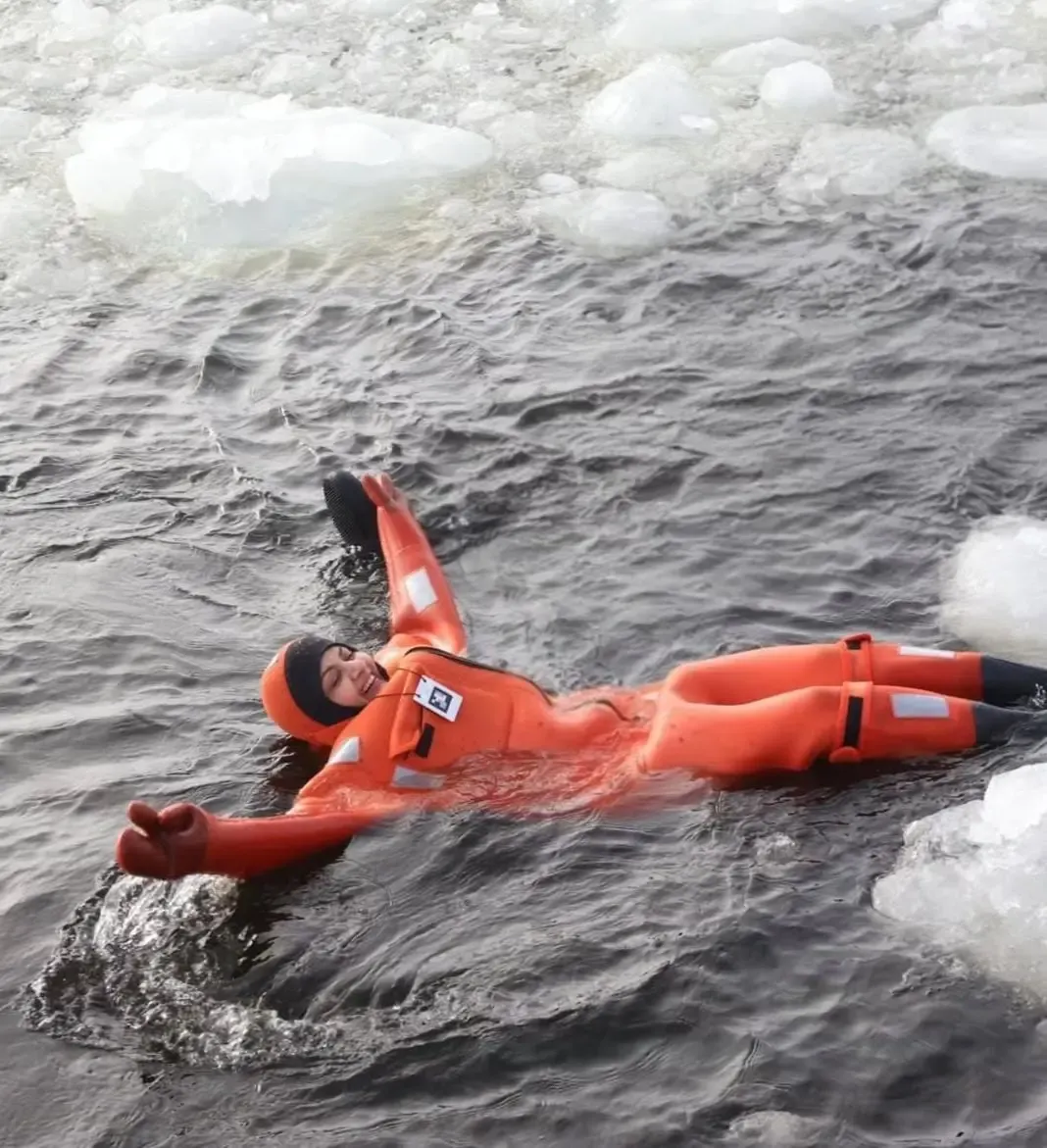 Bhagyashree Dives into Frozen Waters at -25°C During Finnish Adventure
