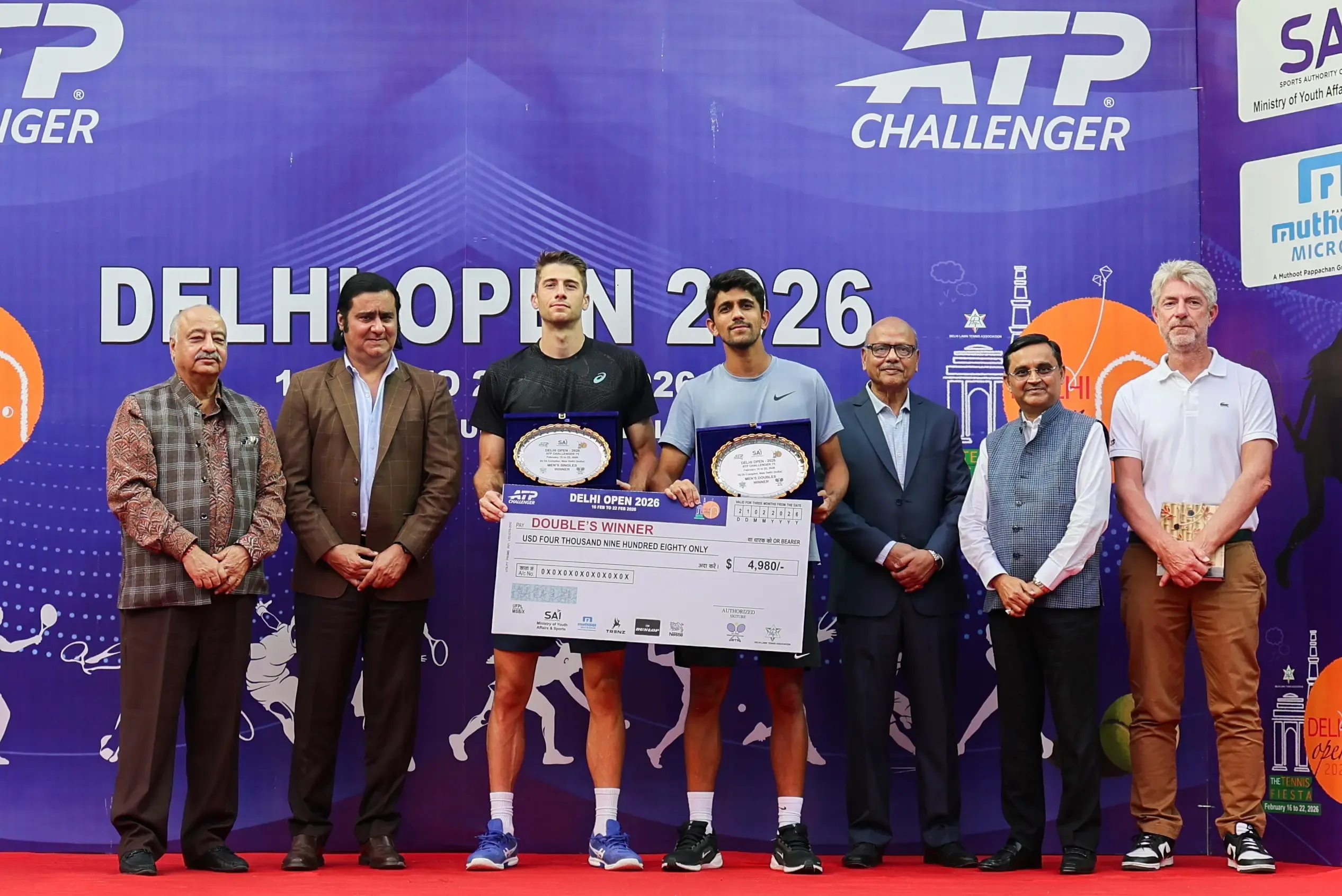 Did Top Seeds Siddhant Banthia and Alexander Donski Save a Match Point to Win the Doubles Title at the ATP Delhi Open?