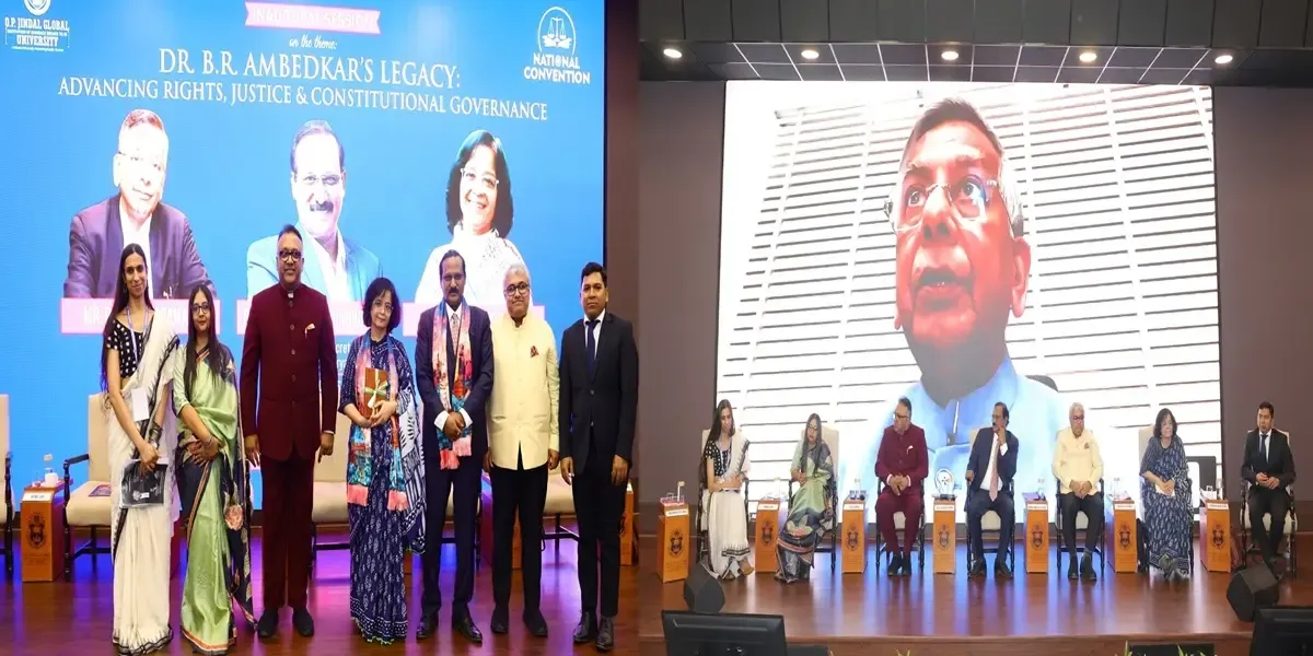 Attorney General R. Venkataramani inaugurates the National Convention on Dr. B.R. Ambedkar at O.P. Jindal Global University