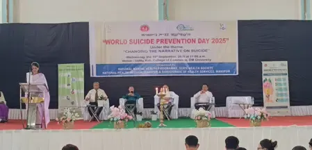 मणिपुर ने बढ़ती मानसिक स्वास्थ्य चिंताओं के बीच विश्व आत्महत्या रोकथाम दिवस मनाया