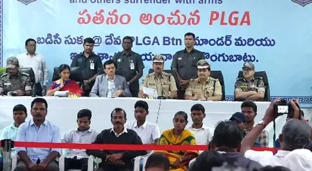 Badse Sukka with Rs 75 lakh bounty and 19 other Maoists surrender before Telangana police