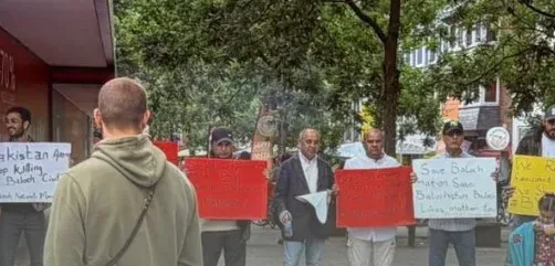 Baloch activists protest in Bremen over Pakistan human rights abuses