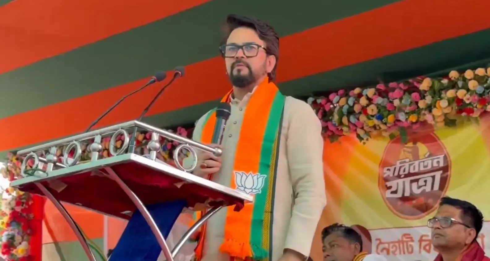 बंगाल की अस्मिता के लिए टीएमसी सरकार का जाना अनिवार्य: अनुराग ठाकुर