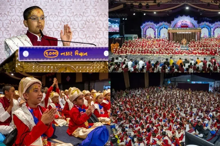 BAPS Advances Sanskrit in Australia, 1,400 Youth Recite Satsang Diksha and Siddhant Karika