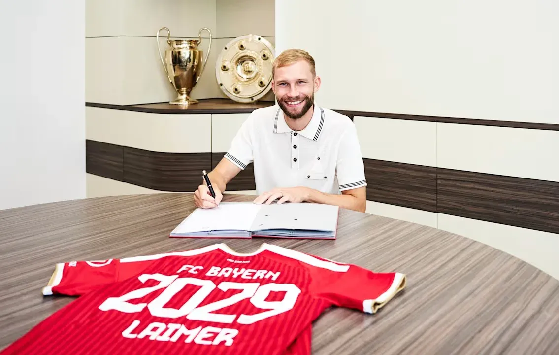 Konrad Laimer signs Bayern Munich contract extension through 2029