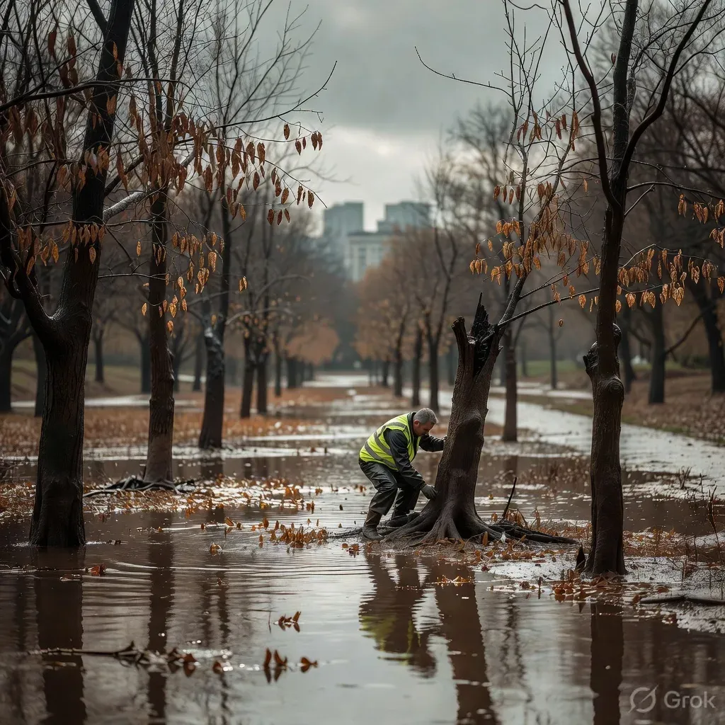 Beijing park trees die en masse as groundwater rebound floods roots