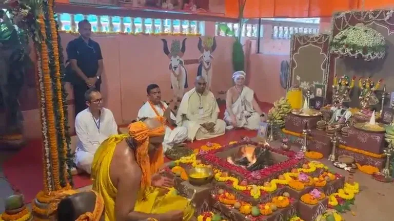 Bengal CM Suvendu Adhikari offers puja at ISKCON Mayapur temple