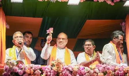 Amit Shah's Busy Campaign Day: Five Rallies and a Roadshow in Bengal