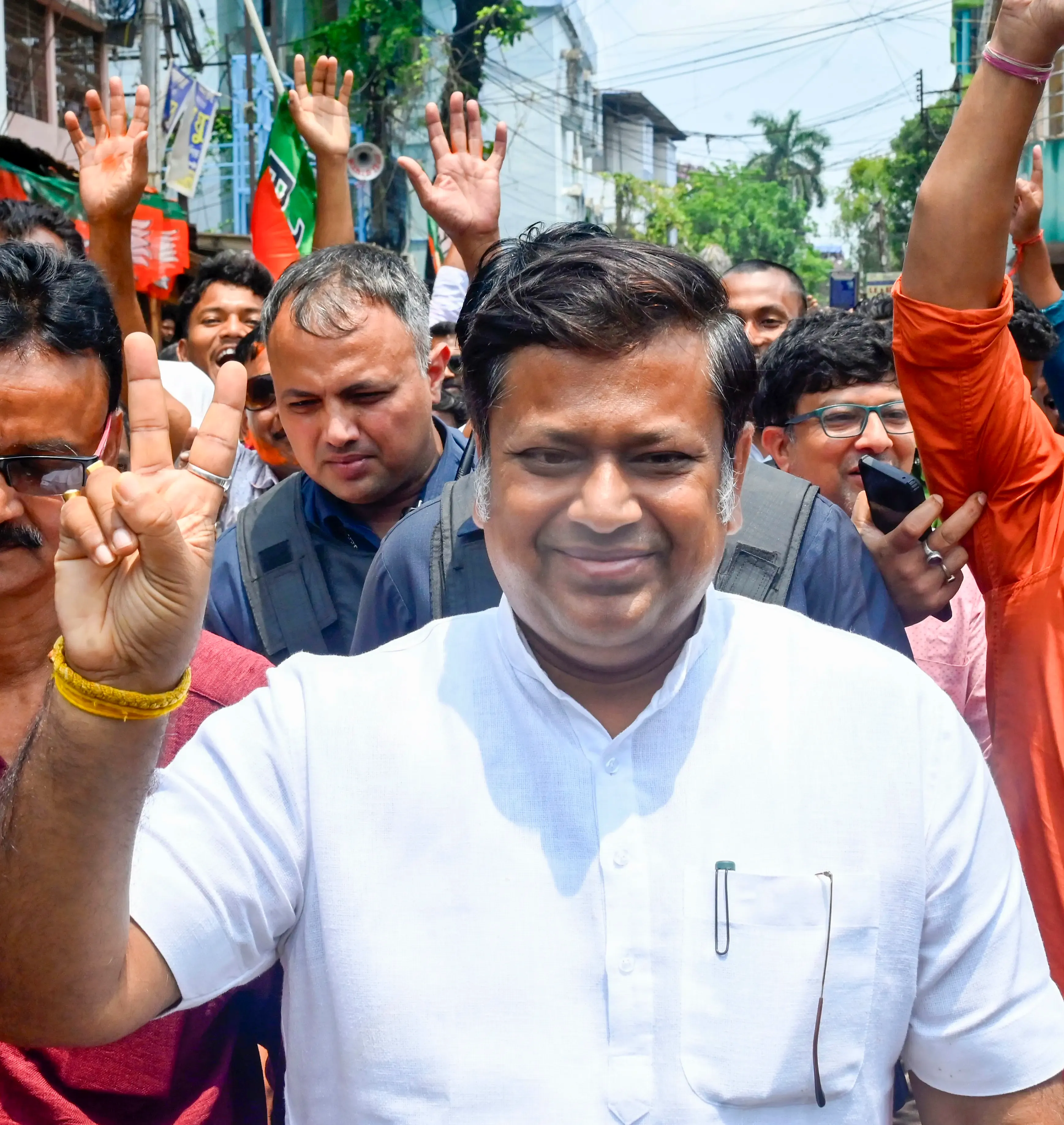 BJP's Suvendu Adhikari sworn in as West Bengal CM; Majumdar vows 'Sonar Bangla'