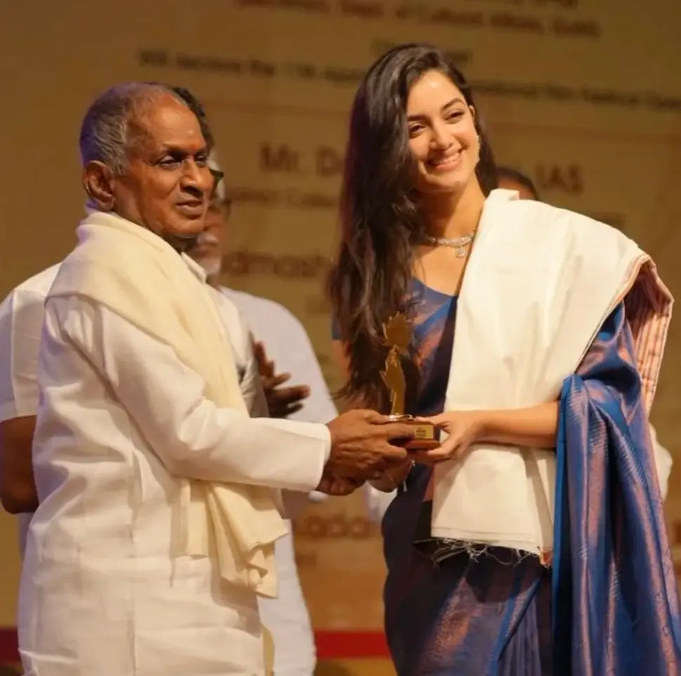 Did Bhagyashrii Borse Just Receive the Greatest Honor from Ilaiyaraaja?