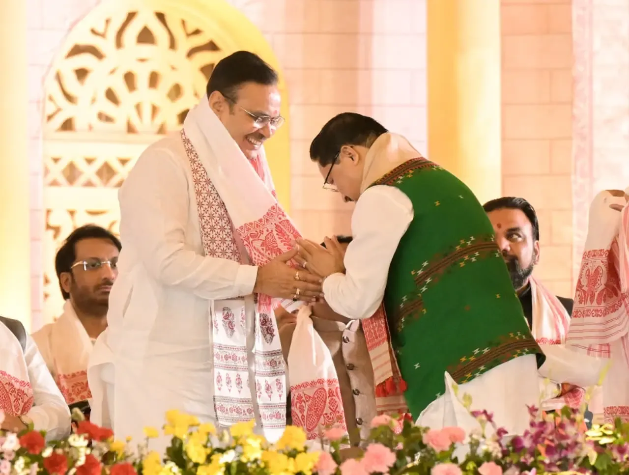 Himanta Biswa Sarma sworn in as Assam CM: Bhajan Lal Sharma attends ceremony