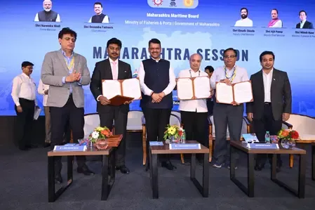 क्या महाराष्ट्र में इंडिया मैरीटाइम वीक-2025 के दौरान 56,000 करोड़ रुपए के 15 एमओयू पर हस्ताक्षर किए गए?