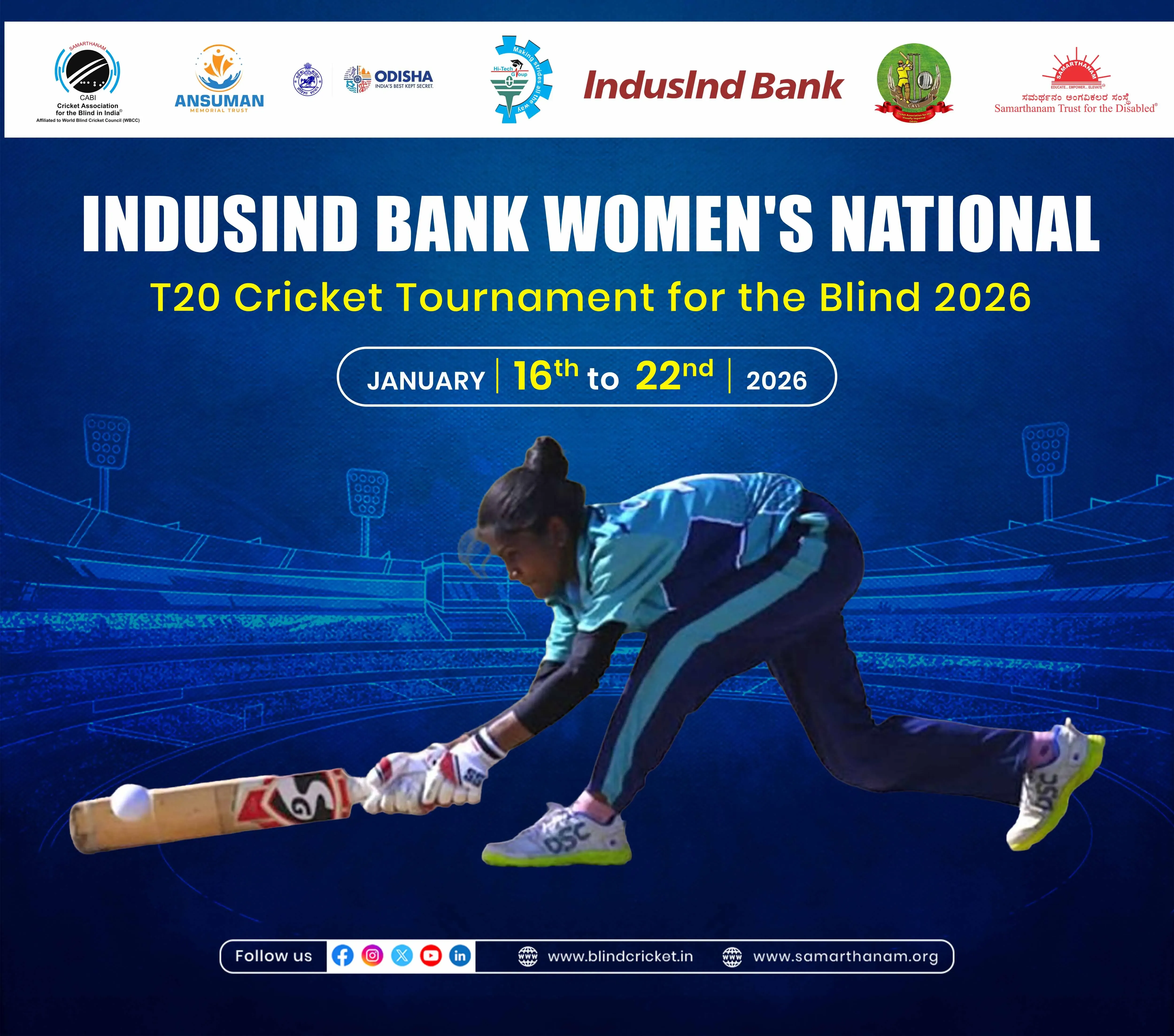 Will Bhubaneswar Be the Epicenter of the Women’s National T20 Cricket Tournament for the Blind 2026 Starting January 17?