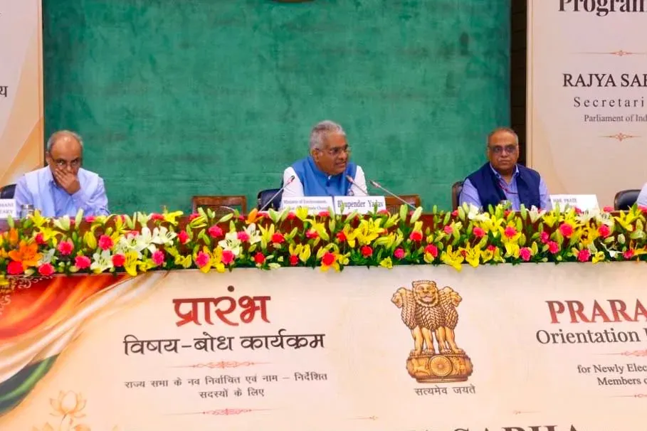 Bhupender Yadav Addresses NDA Rajya Sabha Orientation