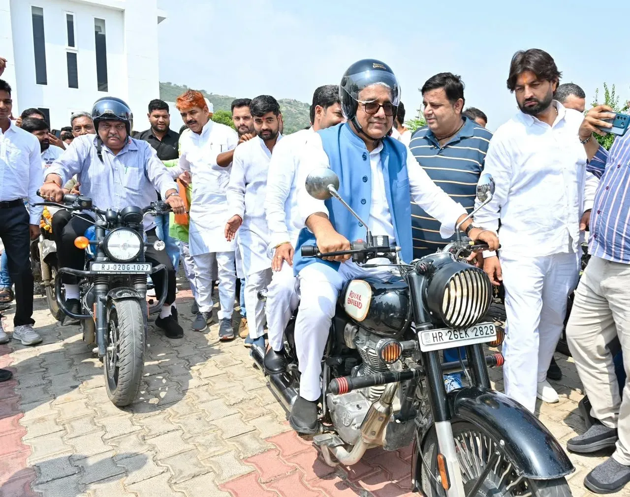 Bhupender Yadav joins Seva Sankalp Yatra in Alwar