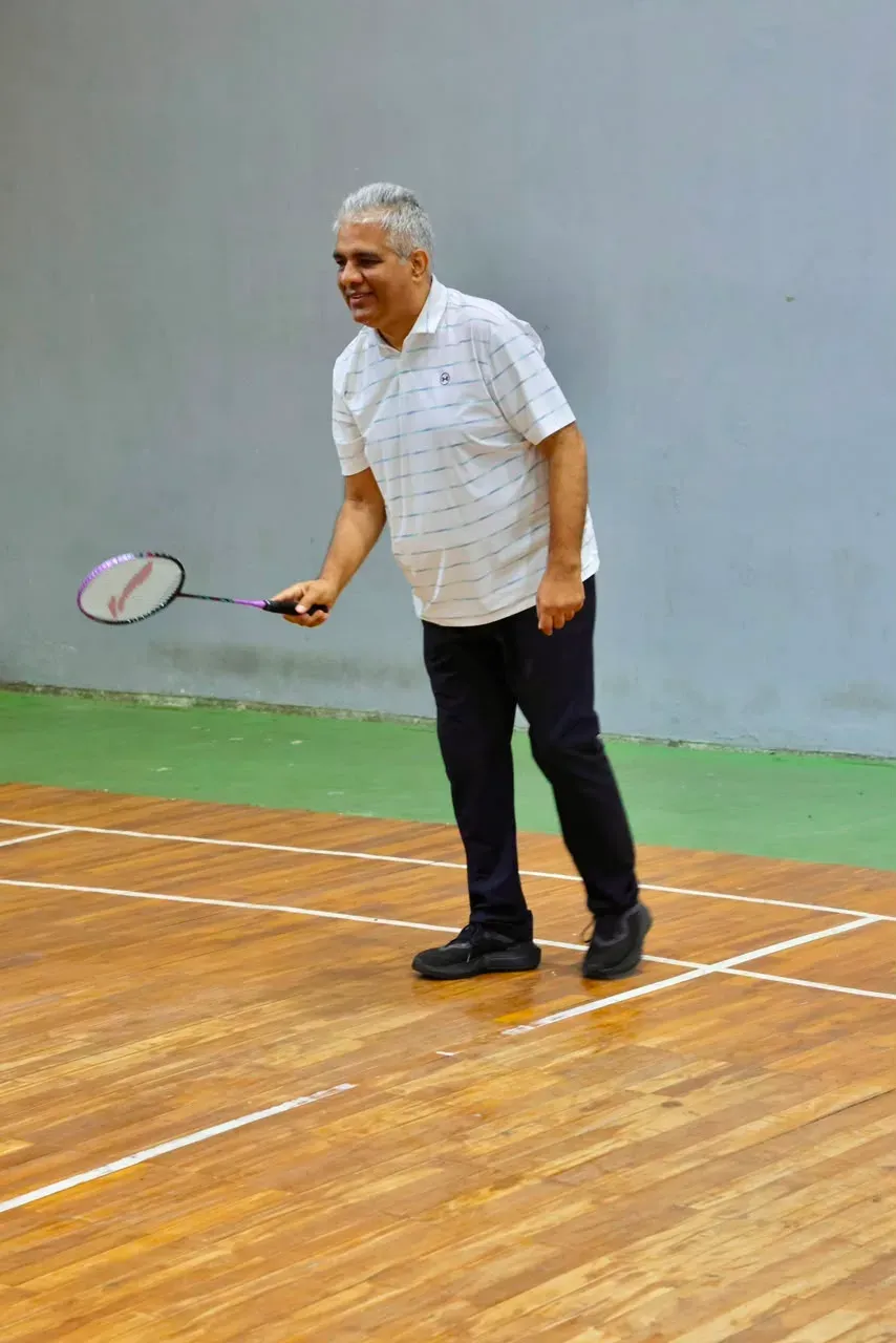 Bhupender Yadav Plays Badminton at Forest Academy in Coimbatore