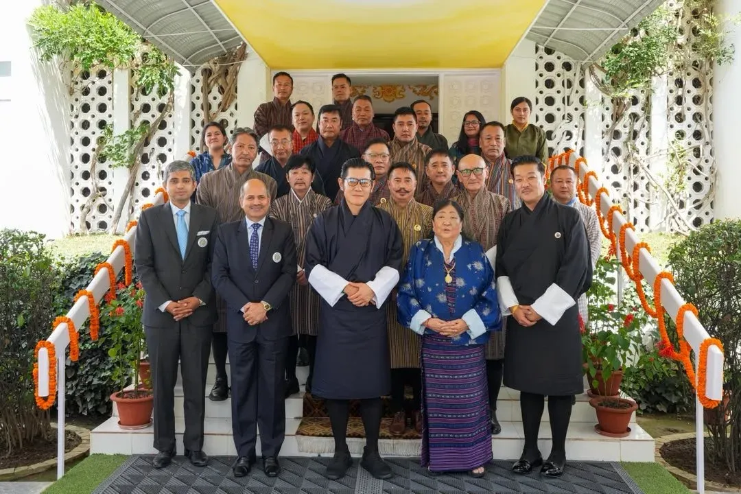 Bhutan's King Jigme Wangchuck visits India House in Thimphu