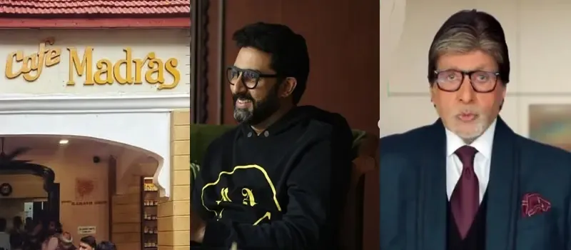 Amitabh and Abhishek Savor South Indian Cuisine at Cafe Madras
