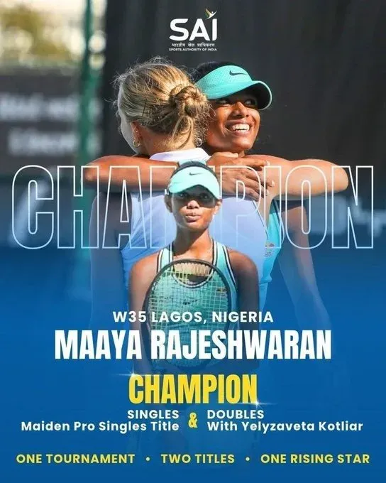 Bihar CM Samrat Choudhary Hails Maya Rajeshwaran Revathi's Historic ITF W35 Lagos Double