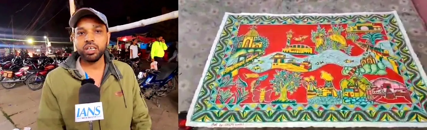 Bihar: Local Manjusha Artists in Bhagalpur Create Unique Paintings to Greet PM Modi