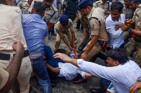 Bihar student protests: Police use water cannons in Patna, NSUI leaders detained