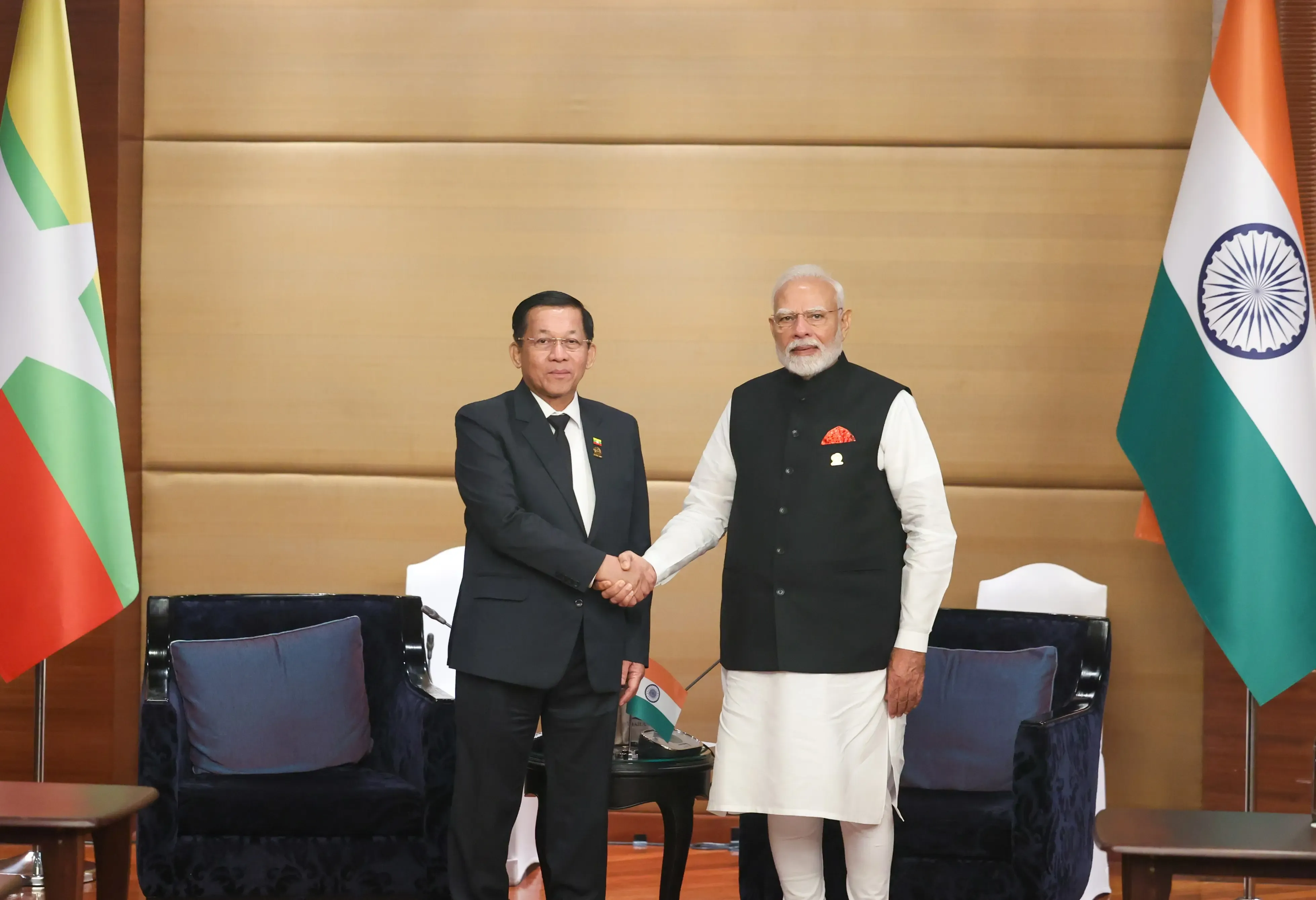 BIMSTEC Summit: PM Modi and Myanmar's Aung Hlaing Discuss Earthquake Relief and Bilateral Relations