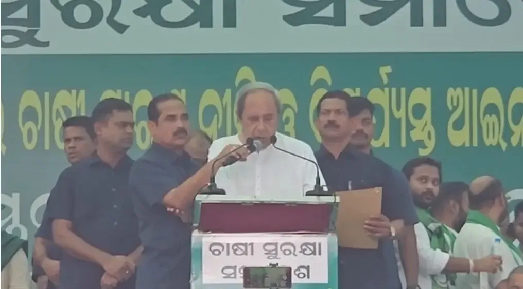 BJD Stages Large Farmers' Protest, Naveen Patnaik Critiques Government's Anti-Farmer Actions