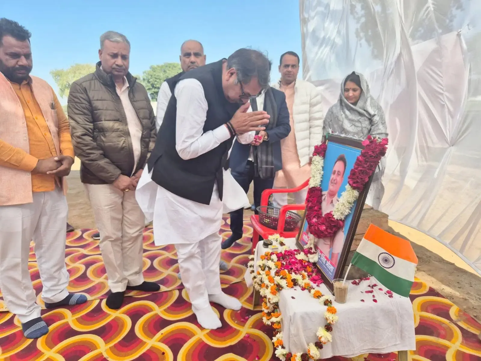 BJP Official Visits the Family of Late ASI Surendra Singh in Rajasthan, Promises Full Government Assistance